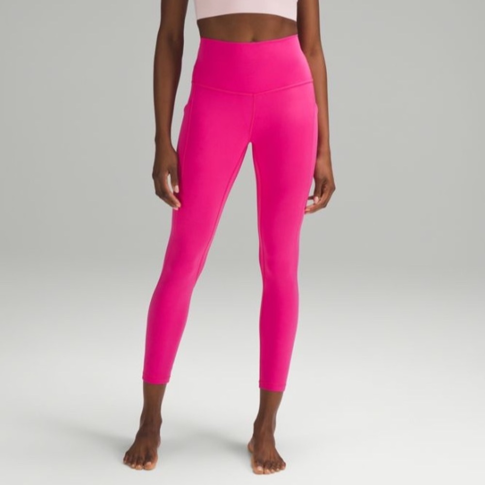 Lululemon sonic pink hi- rise align w pockets